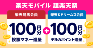 楽天モバイル超楽天祭　楽天競馬x楽天Kドリームスキャンペーン